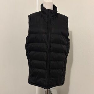 Kenneth Cole Reaction Black Men's Puffer Zip-Up Vest Size L